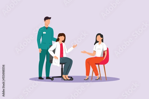 Obraz Public Service Concept. Colored flat vector illustration isolated