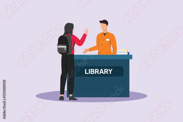 Obraz Public Service Concept. Colored flat vector illustration isolated