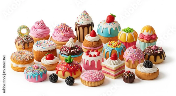 Obraz Isolated cupcakes