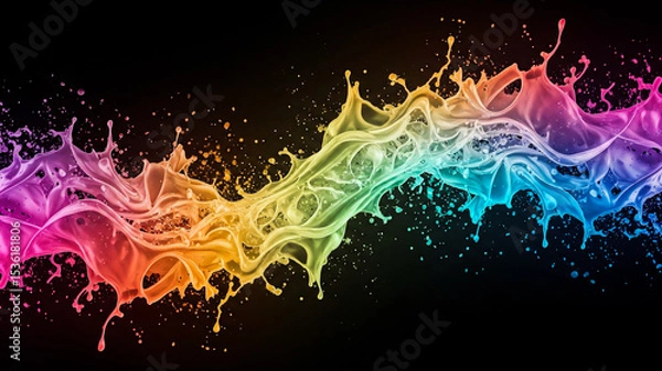 Fototapeta abstract background with rainbow