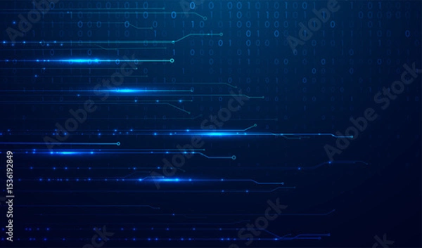Fototapeta Abstract big data code representation. Modern high-tech data background. Graphic concept for your design
