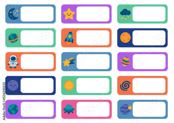 Obraz 우주 행성 이름표 제목 배