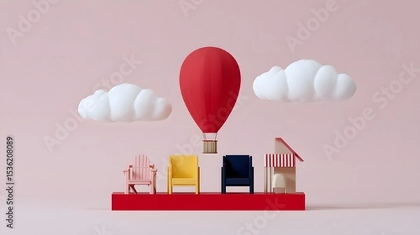 Fototapeta A fun and energetic advertisement for a new line of children's toys, featuring kids playing and interacting with the toys in colorful and imaginative settings, emphasizing creativity and joy
