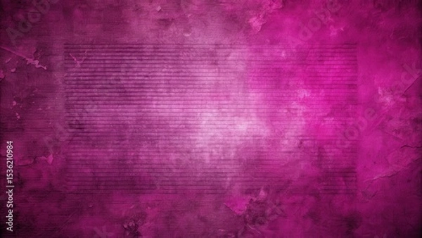 Fototapeta Abstract Magenta Textured Background with Horizontal Lines and Grunge Overlay