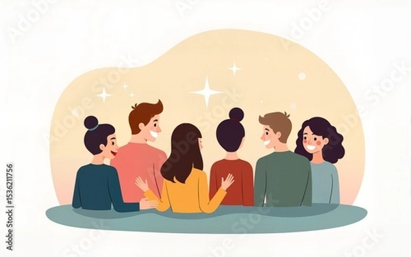 Fototapeta Support Group Vector Icon Style. High quality