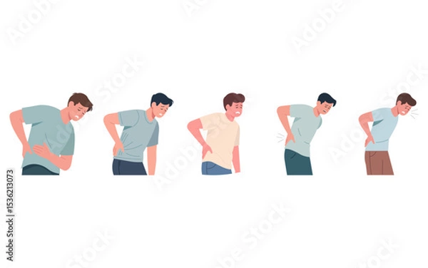 Obraz Illustration of Man Experiencing Back Pain