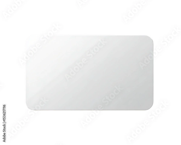 Obraz White Rounded Rectangle on Transparent Background, PNG