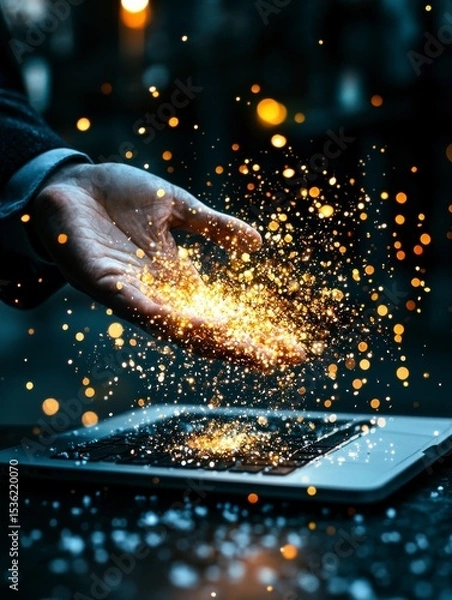 Obraz Igniting Innovation  A Handful of Digital Sparks