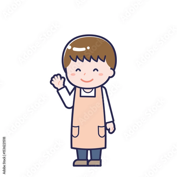 Fototapeta 保育士／ななめ／男性 10