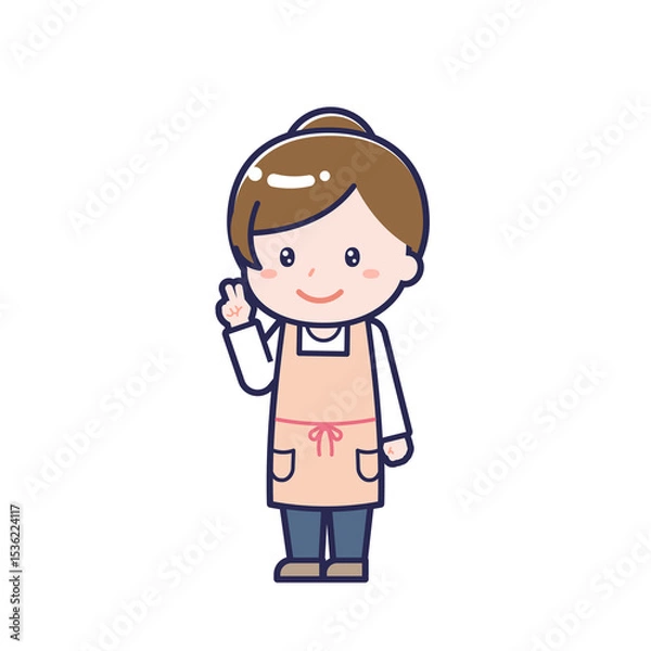 Obraz 保育士／ななめ／女性 14