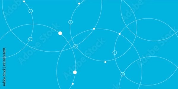Obraz Connection background. Network concept with dots and lines. Vector illustration