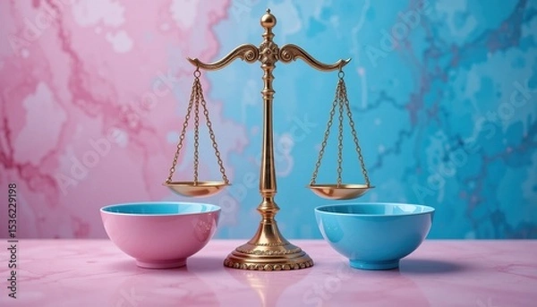 Obraz Gender Equality: Balanced Scales of Justice