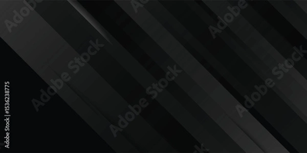 Obraz Black abstract background. Elegant dark diagonal shape elements. Modern luxury grey gradient graphic design modern arts