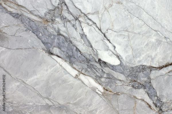 Fototapeta Elegant silver marble pattern with soft veining