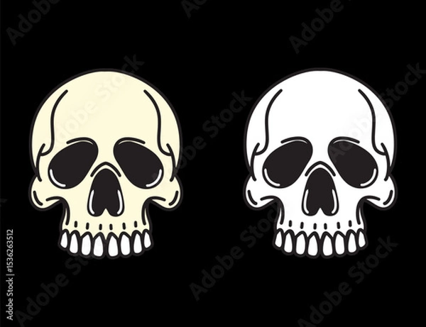 Fototapeta Skull head vector illustration