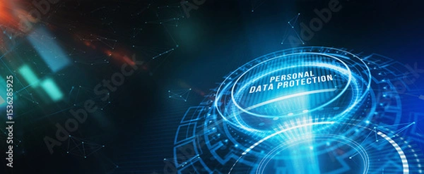 Obraz Data protection privacy concept. Personal data protection. 3d illustration