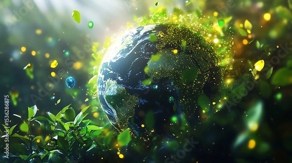 Obraz Earth in lush greenery