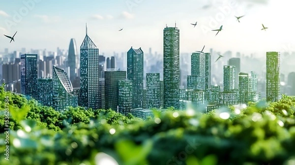 Obraz Eco friendly cityscape