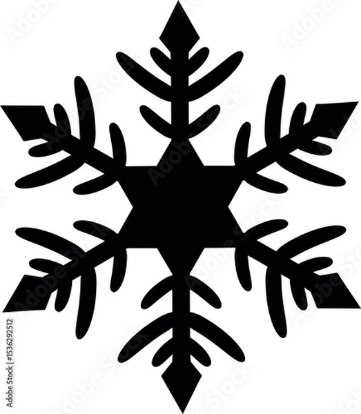 Fototapeta Snowflake Coloring Page