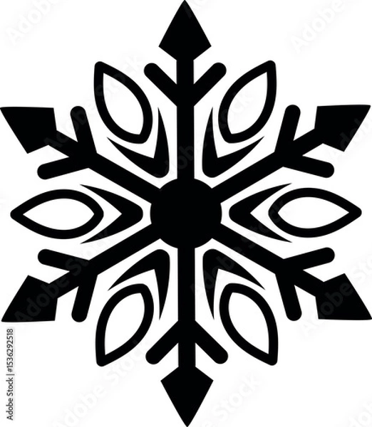 Fototapeta Snowflake Mandala Outline