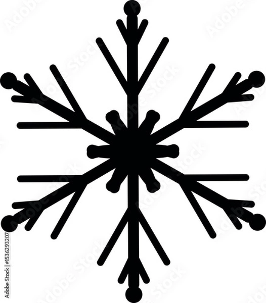 Fototapeta Snowflake Doodle Drawing