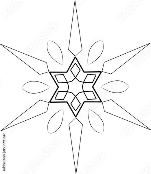 Fototapeta Snowflake Vector Graphic