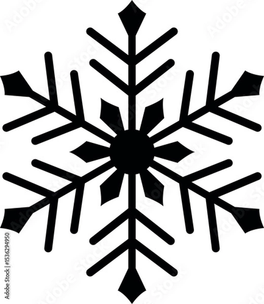 Fototapeta Snowflake Crystal Shape