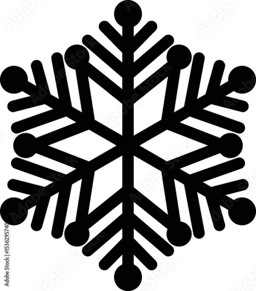 Fototapeta Snowflake Hand Drawn
