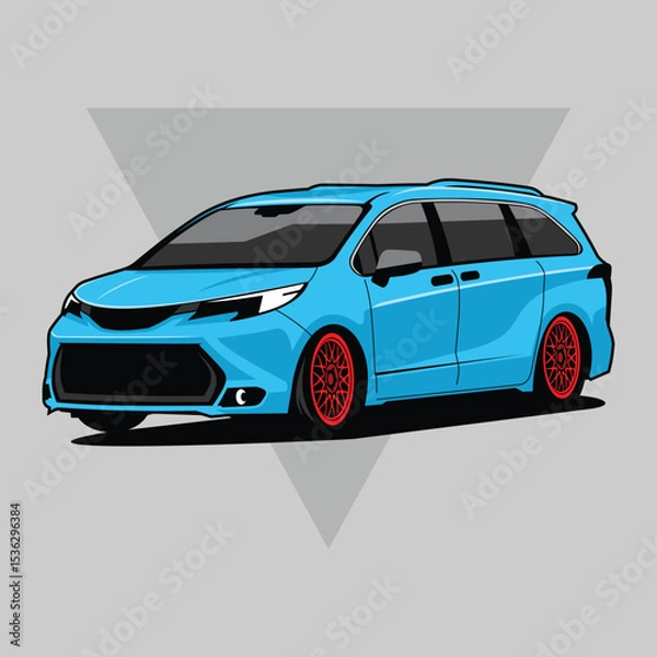 Fototapeta vector illustration of a car car vector logo suv car vector