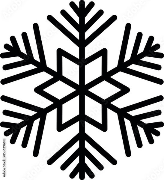 Fototapeta Snowflake Digital Sketch