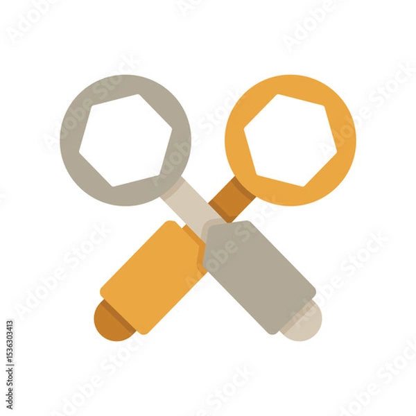 Fototapeta wrench tool vector icon illustration