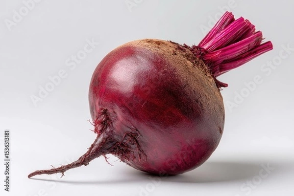 Obraz Isolated red beet root placed diagonally