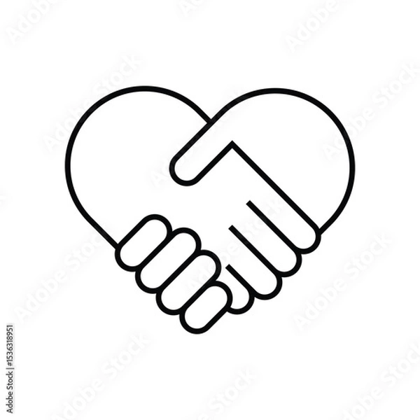 Obraz Agreement Icon Outline Vector Line Design