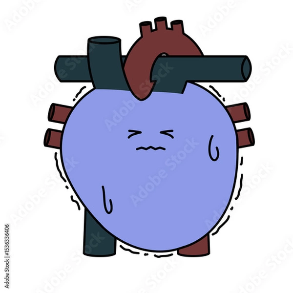 Fototapeta 不健康な心臓のイラスト