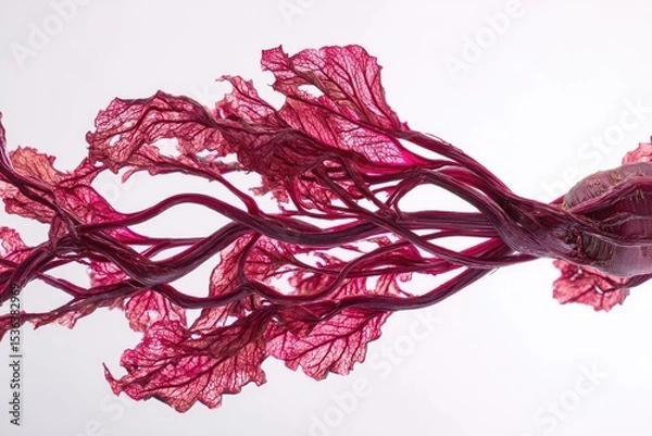 Obraz Twisted beet root resembling abstract art, isolated