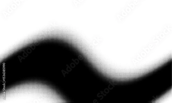 Obraz Vector halftone gradient. Big wave abstract background