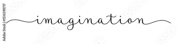 Fototapeta IMAGINATION black vector brush calligraphy banner