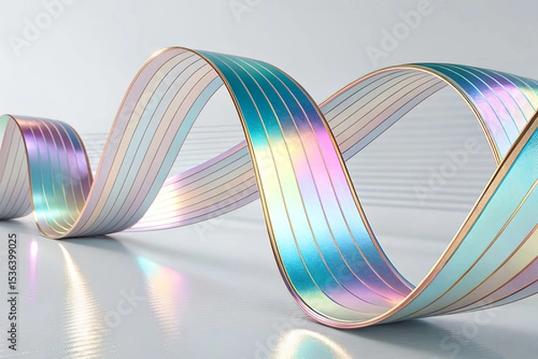 Obraz holographic ribbon dance