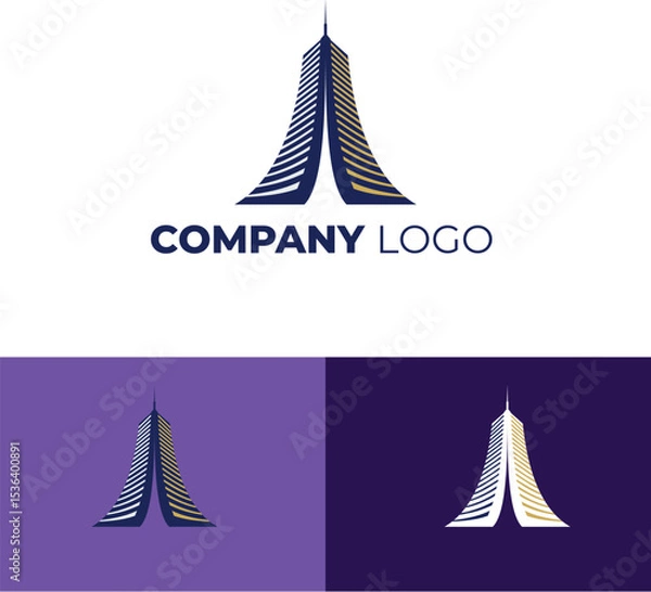 Fototapeta Modern Architecture Logo Design Vector Template | Minimal & Editable Branding Icon Set