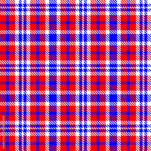 Obraz Gingham pattern background. Retro tablecloth texture. Abstract color full of Scott pattern. Pastel gingham seamless background for print on fabric. Vector art