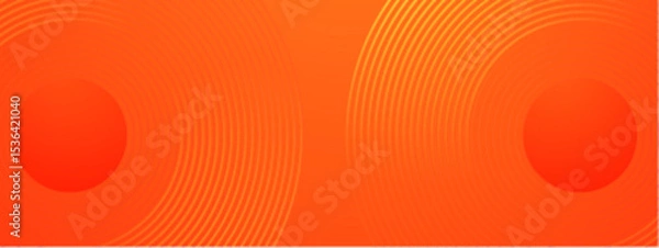 Obraz Abstract orange background with concentric circles, perfect for graphic design, web design, backgrounds, presentations, and digital art projects.