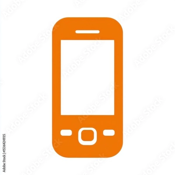 Obraz Simple Orange Mobile Phone Icon