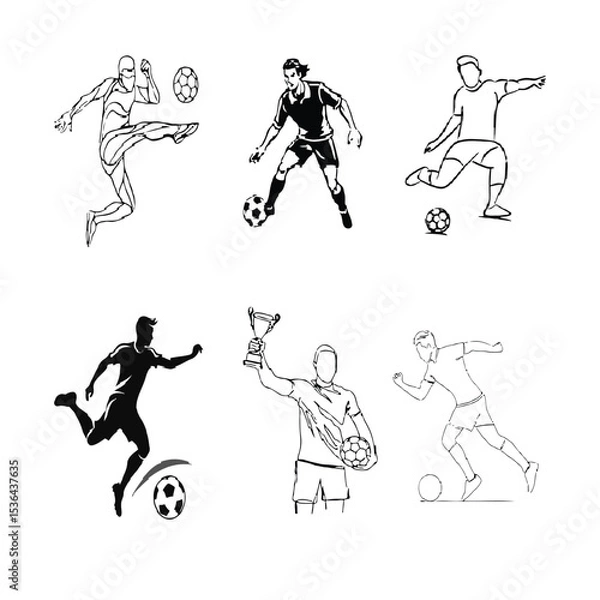 Obraz playing football vector