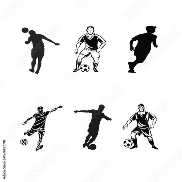 Obraz playing football vector 4