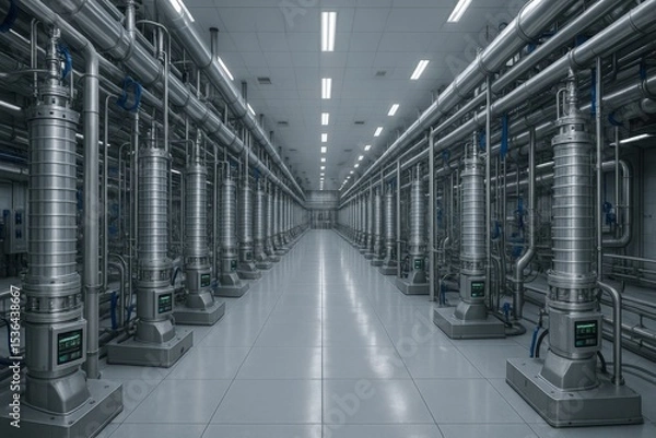 Obraz High-Speed Uranium Centrifuges – Isotope Separation Technology in Motion