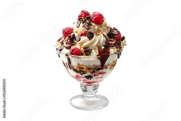 Fototapeta Ice Cream Sundae isolated on transparent background