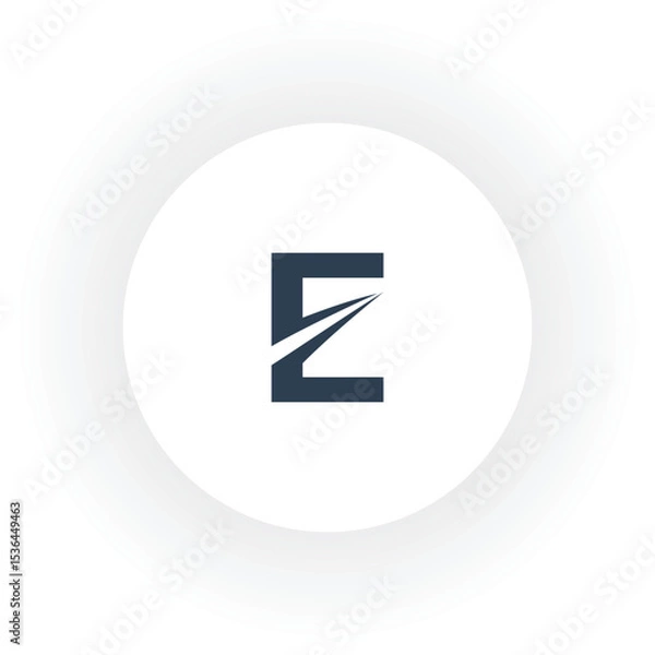 Fototapeta E logo and letter E logo