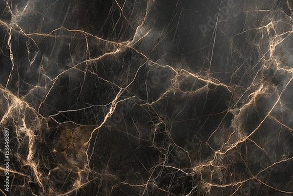 Obraz Deep charcoal black marble background with ultra-smooth, uniform surface. No veining or patterns, just rich, consistent color with subtle natural grain and satin or matte finish.