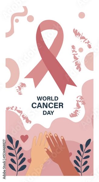 Obraz World Cancer Day Vertical Banner Set-01