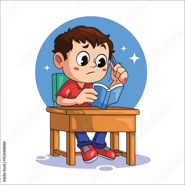 Fototapeta Students Study for Exams